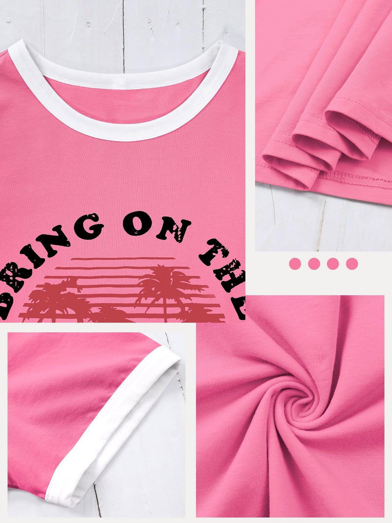 Nlife Bring On The Sunshine Graphic Short Sleeves Tees Blouses for Women Tops Sweaters for Women - Image 5